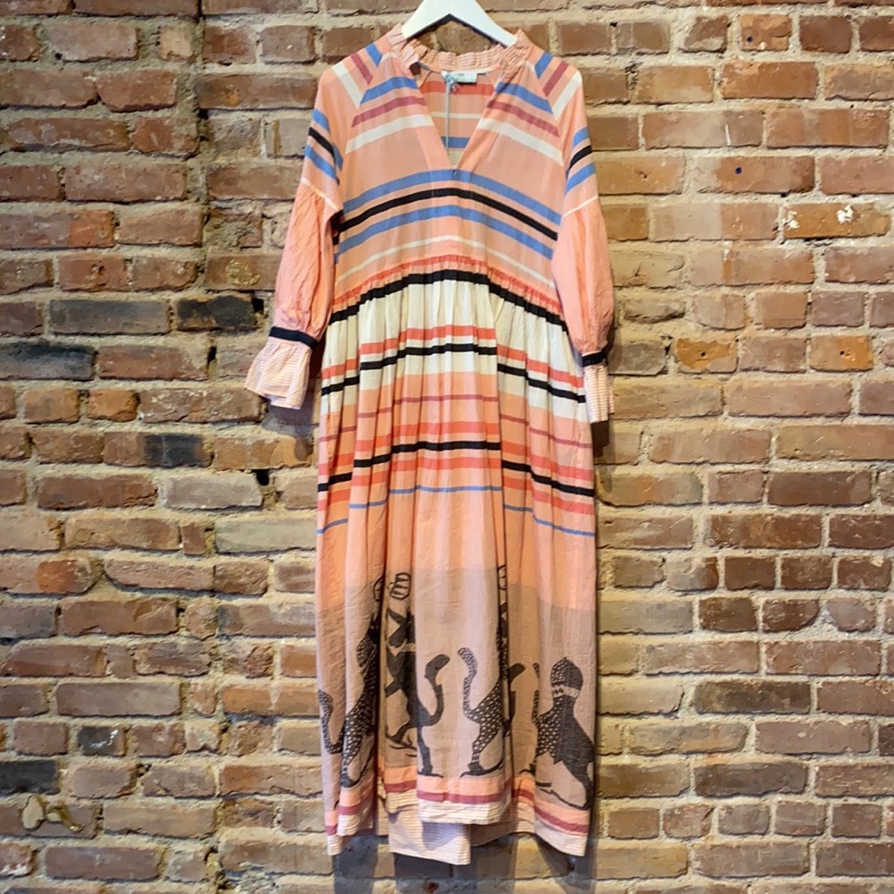 Light weight midi dress with Grecian flare